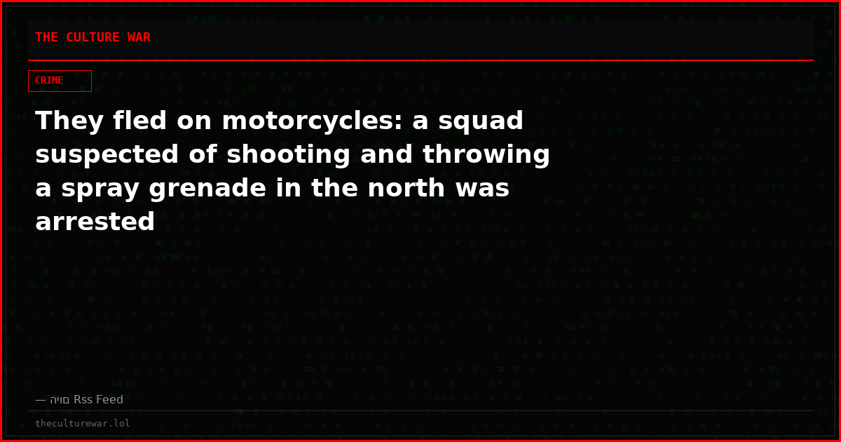 They fled on motorcycles: a squad suspected of shooting and throwing a spray grenade in the north was arrested