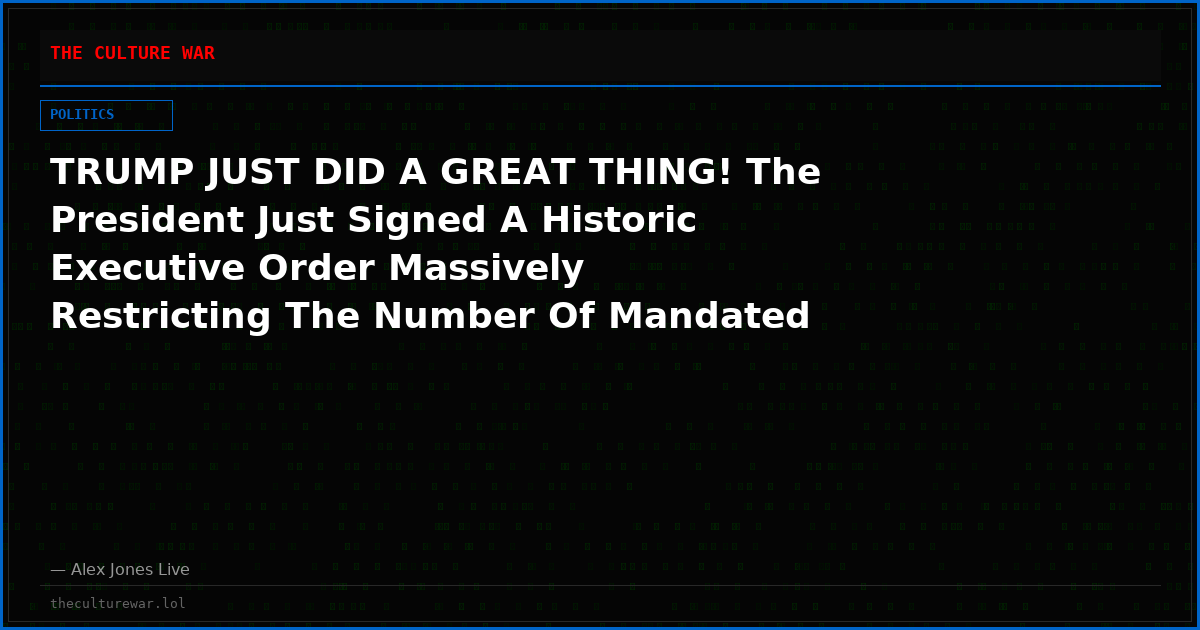 TRUMP JUST DID A GREAT THING! The President Just Signed A Historic Executive Order Massively Restricting The Number Of Mandated Childhood Vaccines