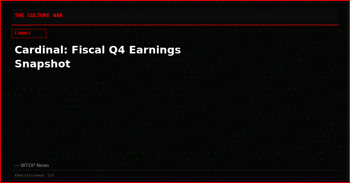 Cardinal: Fiscal Q4 Earnings Snapshot