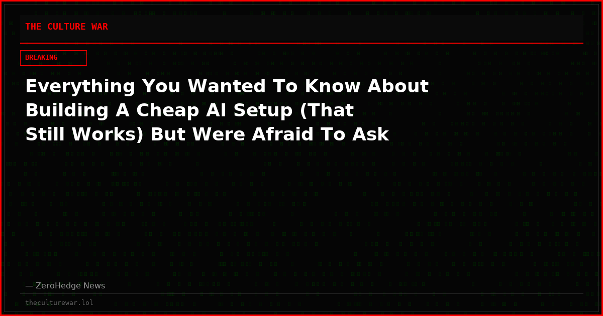 Everything You Wanted To Know About Building A Cheap AI Setup (That Still Works) But Were Afraid To Ask