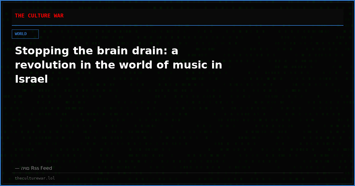 Stopping the brain drain: a revolution in the world of music in Israel