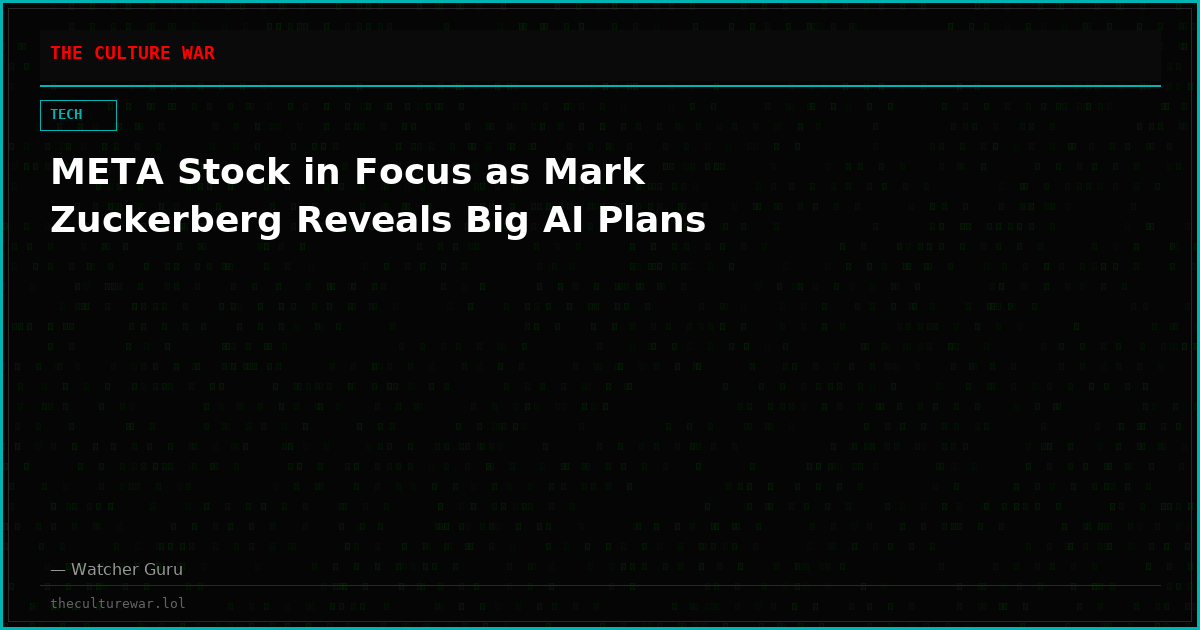 META Stock in Focus as Mark Zuckerberg Reveals Big AI Plans