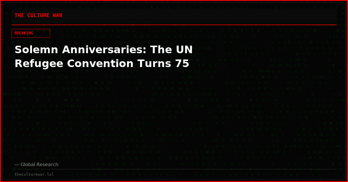 Solemn Anniversaries: The UN Refugee Convention Turns 75