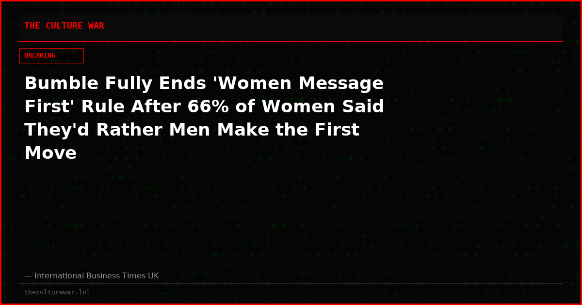 Bumble Fully Ends 'Women Message First' Rule After 66% of Women Said They'd Rather Men Make the First Move