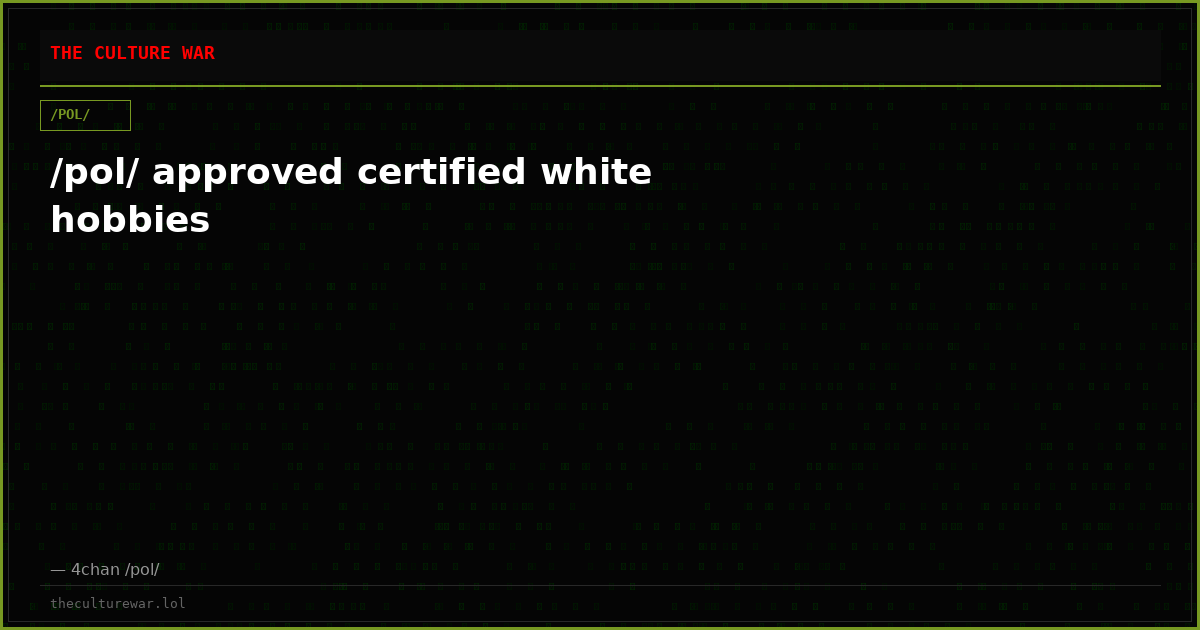 /pol/ approved certified white hobbies