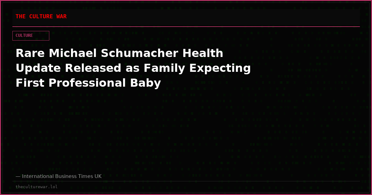 Rare Michael Schumacher Health Update Released as Family Expecting First Professional Baby