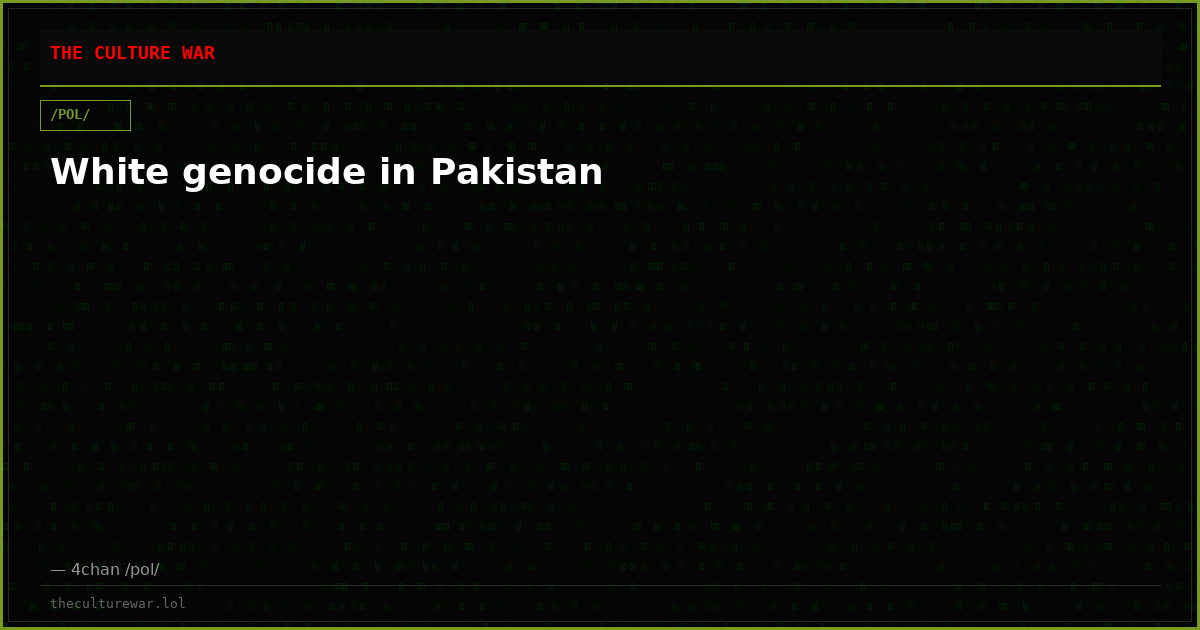 White genocide in Pakistan