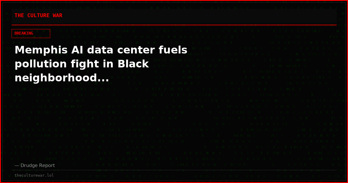 Memphis AI data center fuels pollution fight in Black neighborhood...