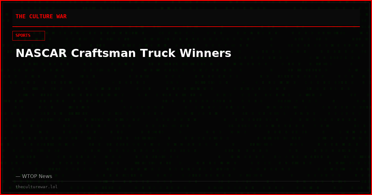 NASCAR Craftsman Truck Winners