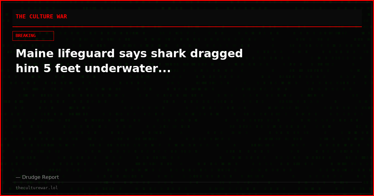 Maine lifeguard says shark dragged him 5 feet underwater...