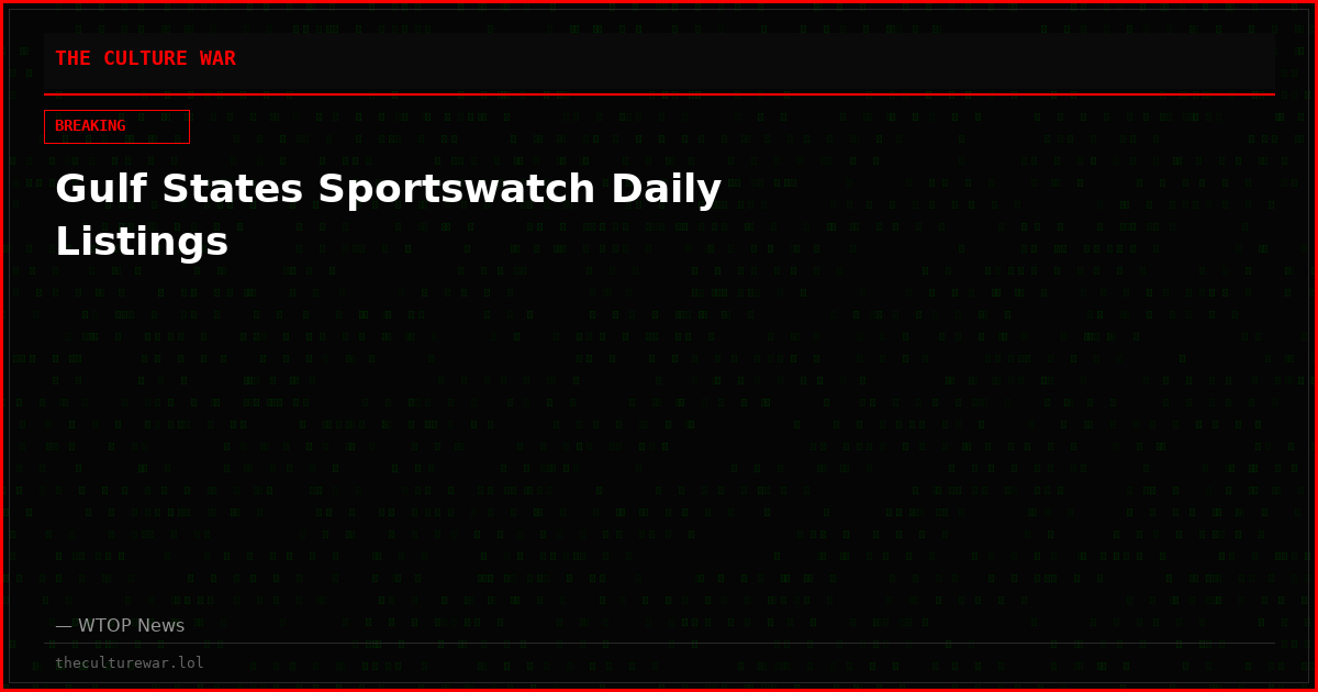 Gulf States Sportswatch Daily Listings