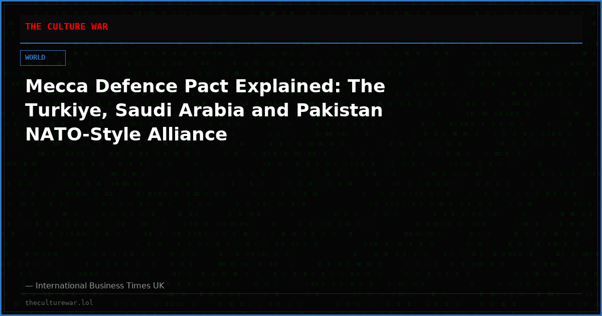 Mecca Defence Pact Explained: The Turkiye, Saudi Arabia and Pakistan NATO-Style Alliance