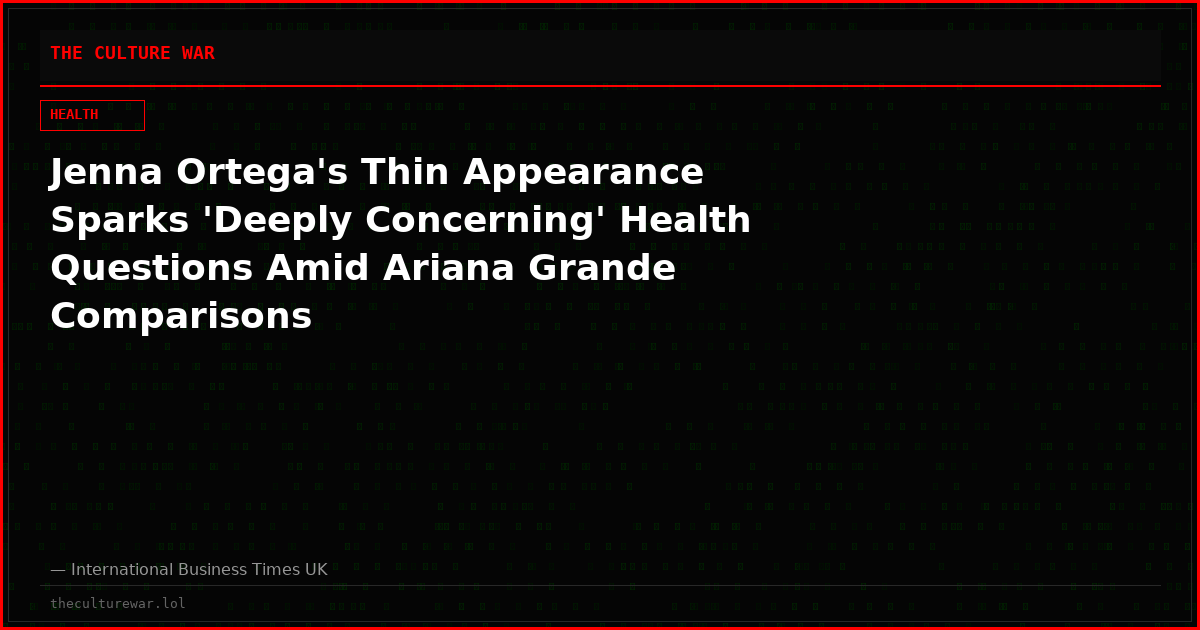 Jenna Ortega's Thin Appearance Sparks 'Deeply Concerning' Health Questions Amid Ariana Grande Comparisons