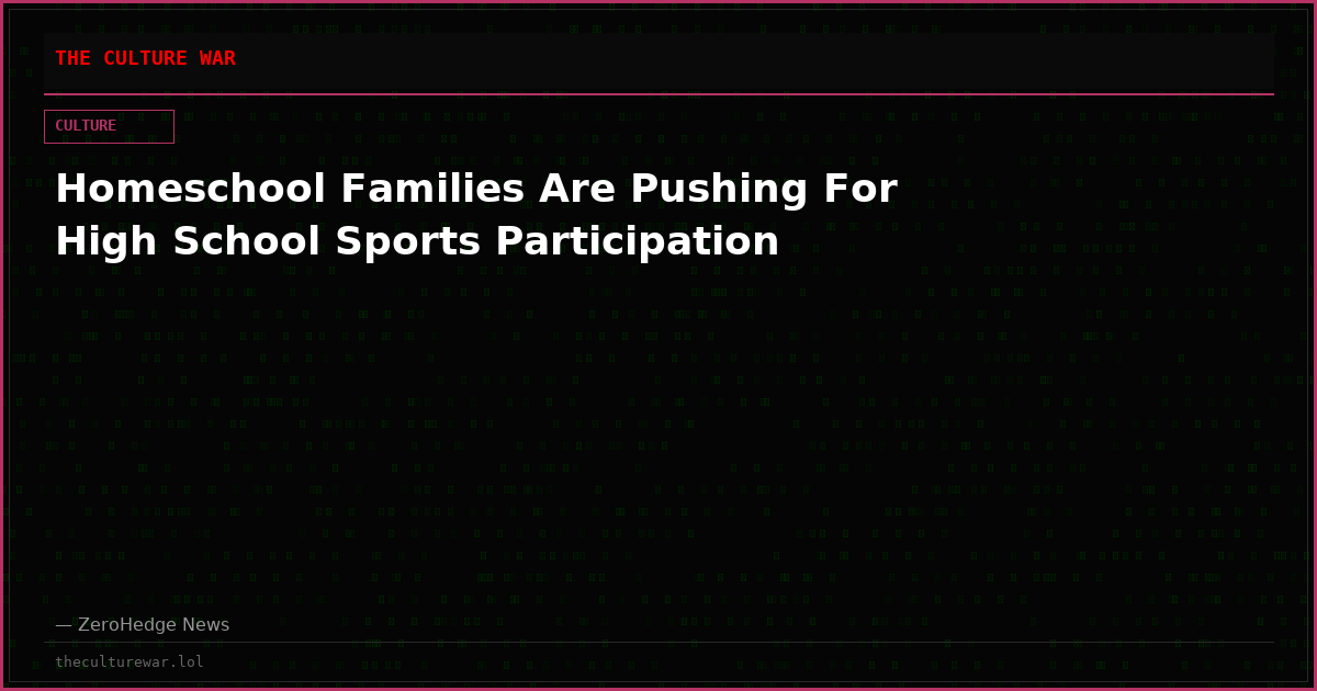 Homeschool Families Are Pushing For High School Sports Participation