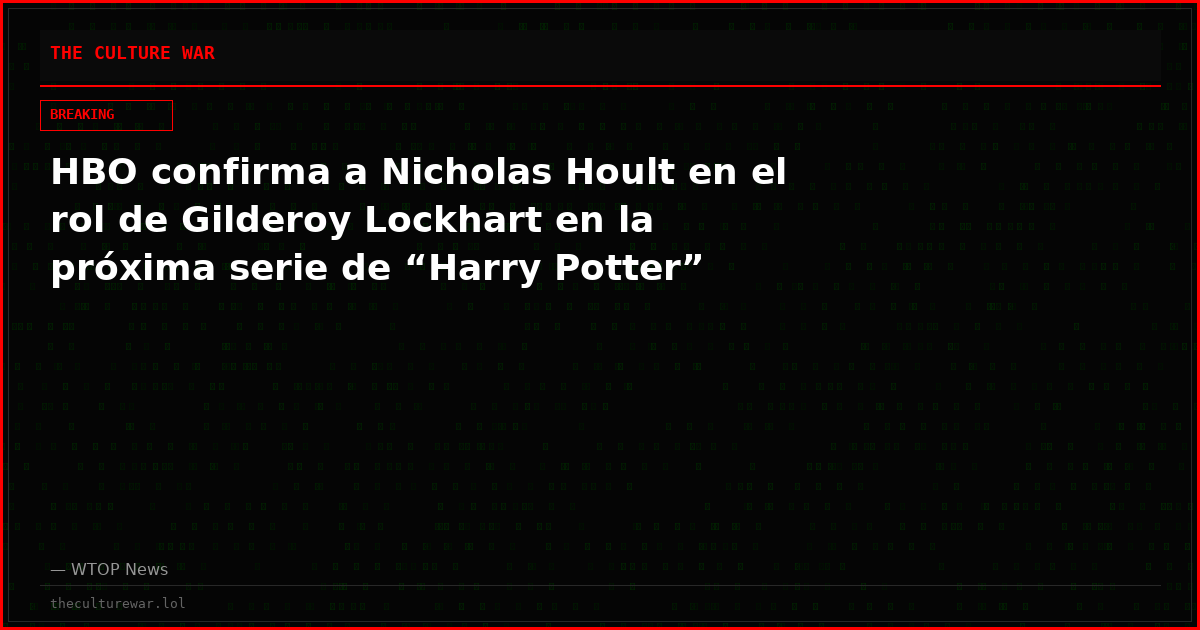 HBO confirma a Nicholas Hoult en el rol de Gilderoy Lockhart en la próxima serie de “Harry Potter”
