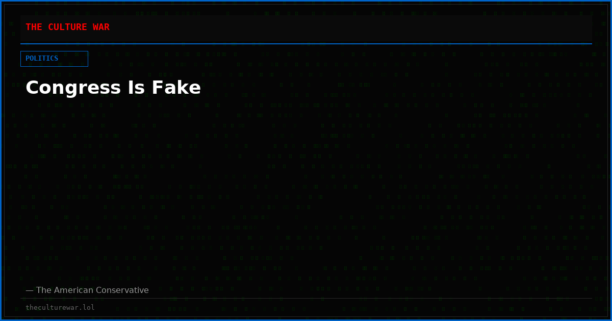 Congress Is Fake