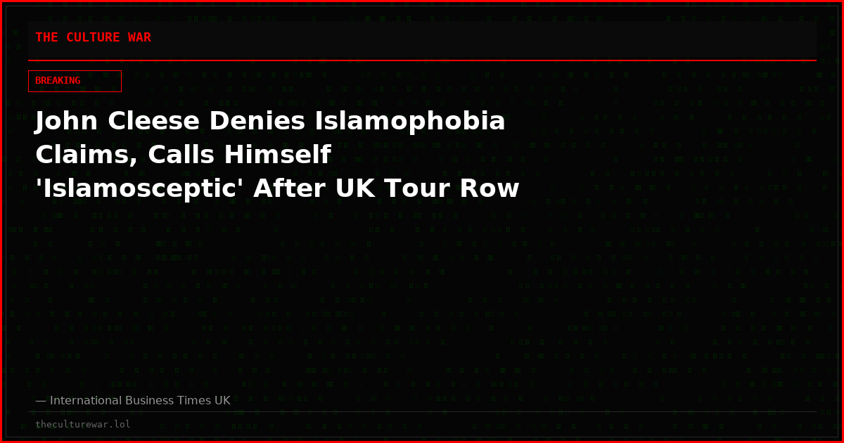 John Cleese Denies Islamophobia Claims, Calls Himself 'Islamosceptic' After UK Tour Row