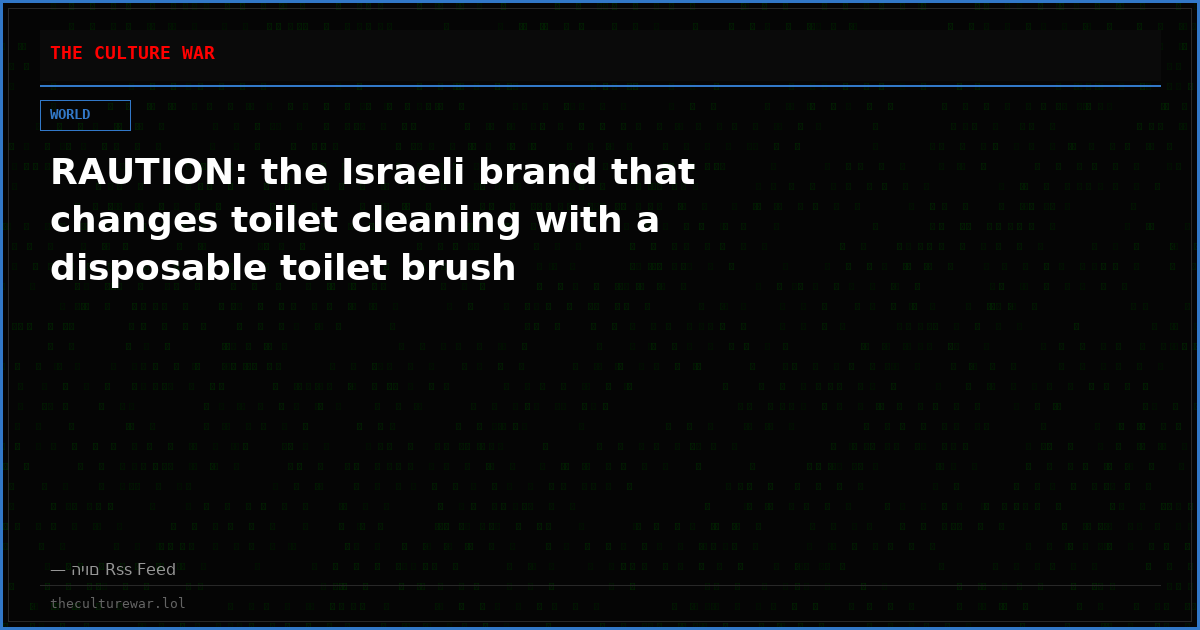 RAUTION: the Israeli brand that changes toilet cleaning with a disposable toilet brush