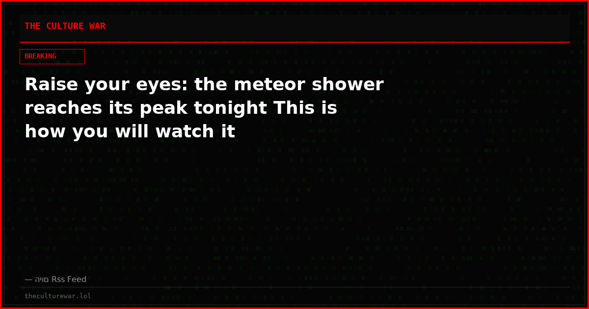 Raise your eyes: the meteor shower reaches its peak tonight This is how you will watch it