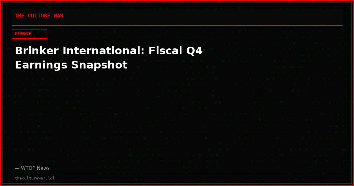 Brinker International: Fiscal Q4 Earnings Snapshot