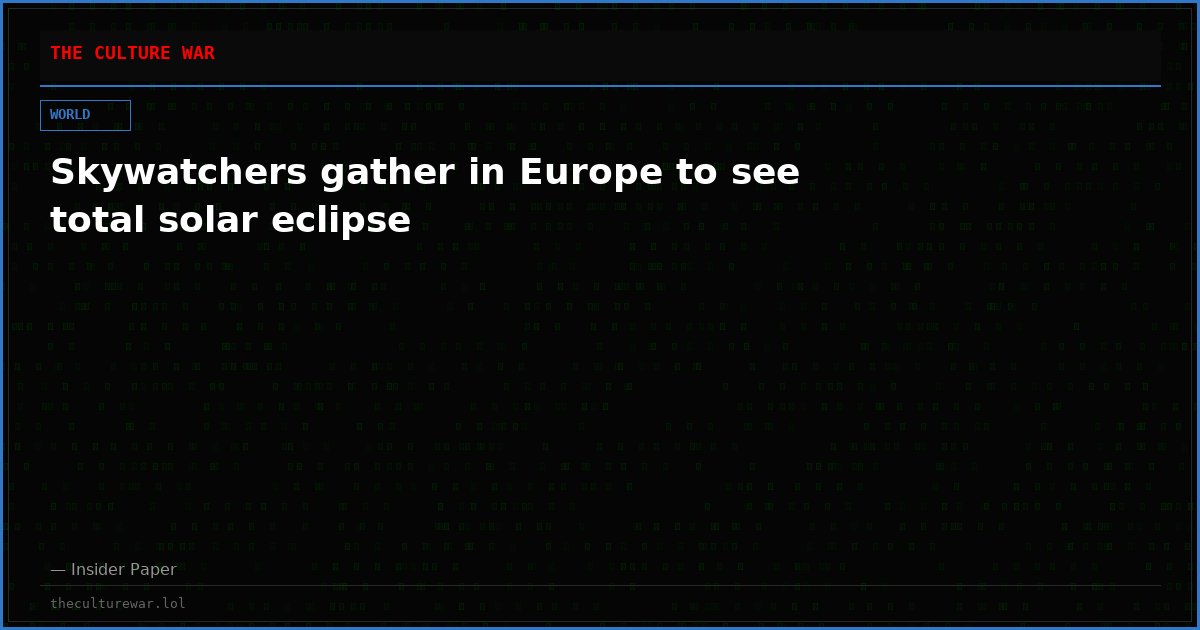 Skywatchers gather in Europe to see total solar eclipse