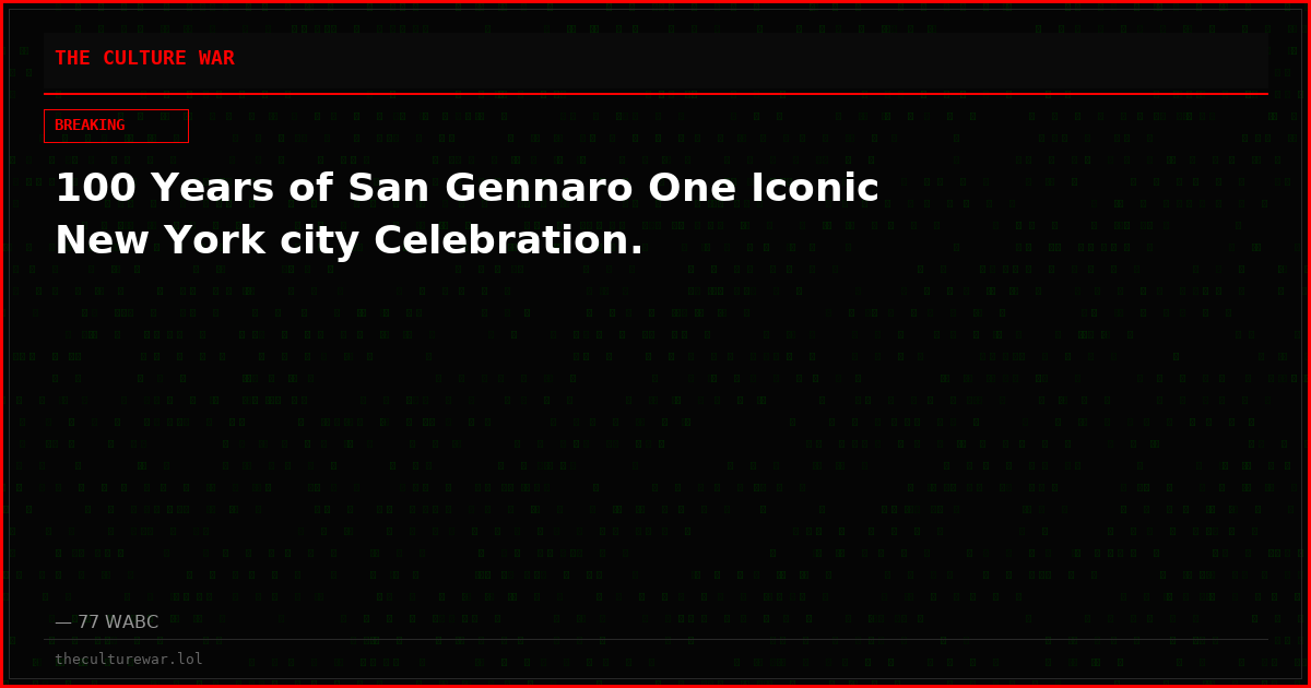 100 Years of San Gennaro One Iconic New York city Celebration.