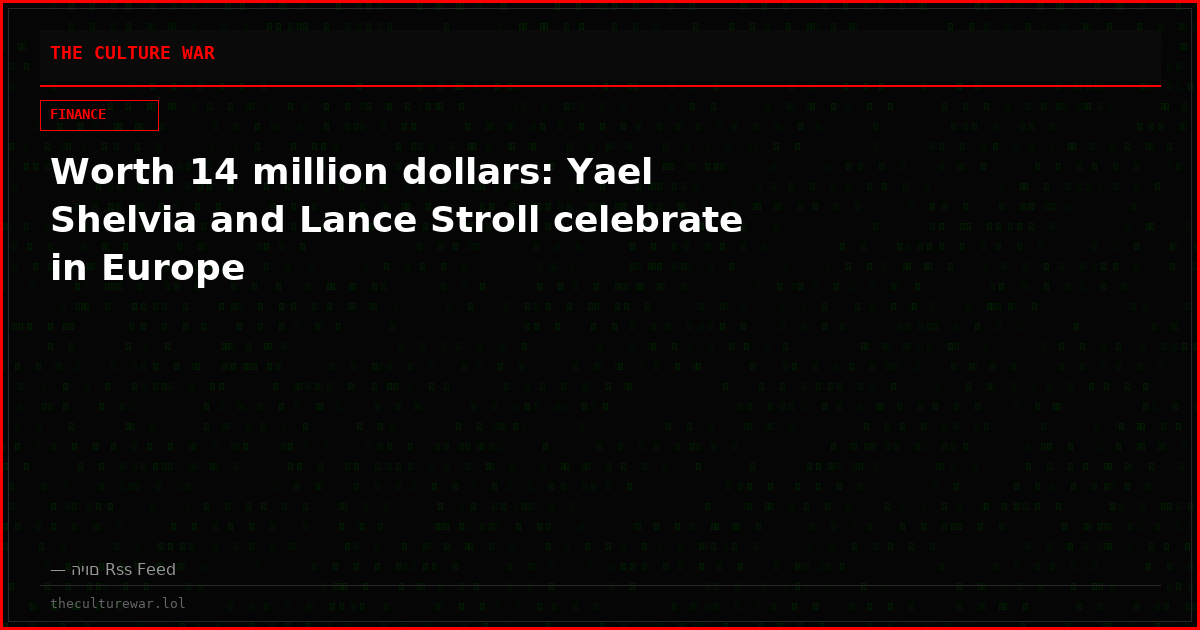 Worth 14 million dollars: Yael Shelvia and Lance Stroll celebrate in Europe