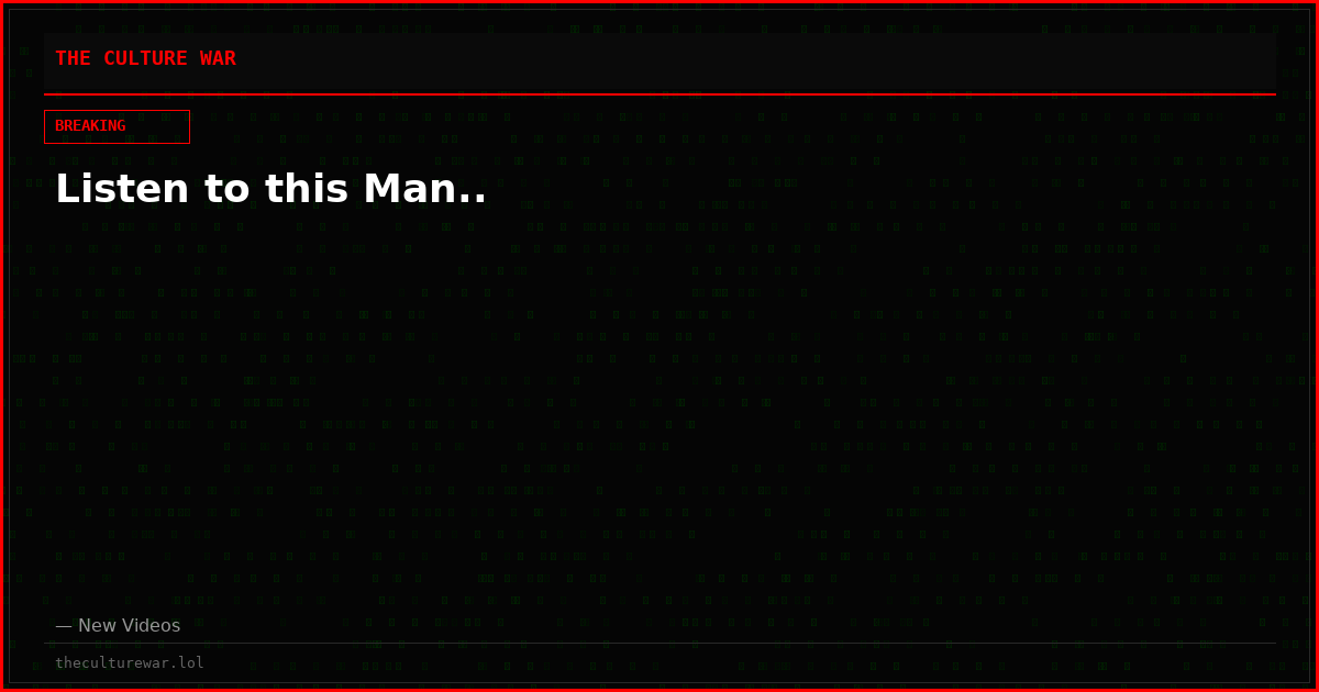 Listen to this Man..