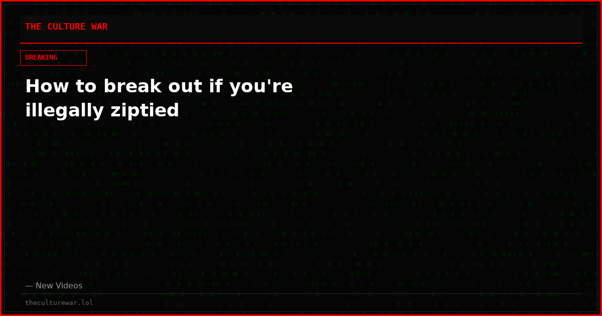How to break out if you're illegally ziptied