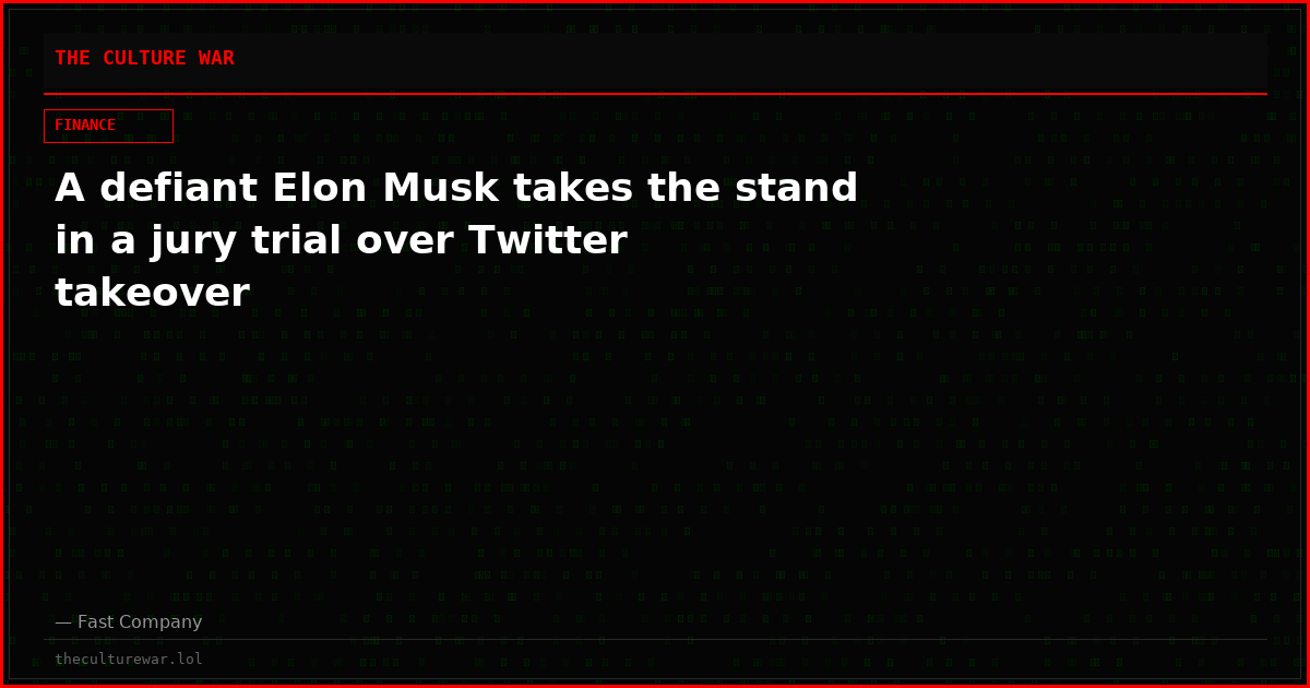 A defiant Elon Musk takes the stand in a jury trial over Twitter takeover