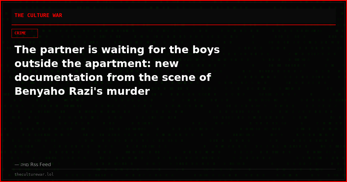 The partner is waiting for the boys outside the apartment: new documentation from the scene of Benyaho Razi's murder