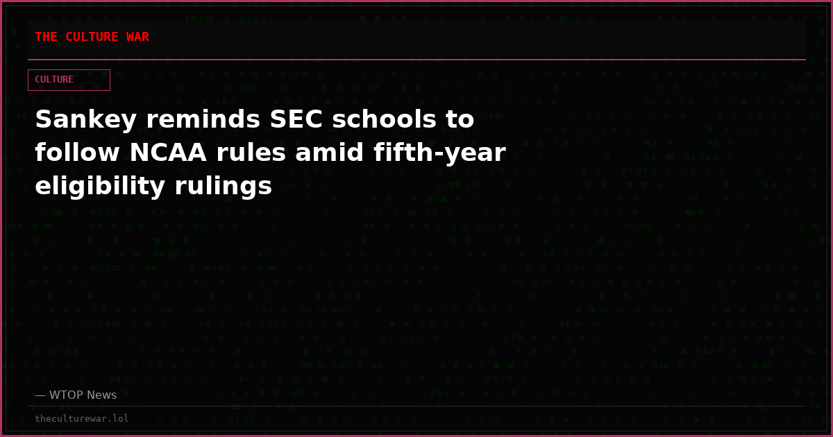 Sankey reminds SEC schools to follow NCAA rules amid fifth-year eligibility rulings