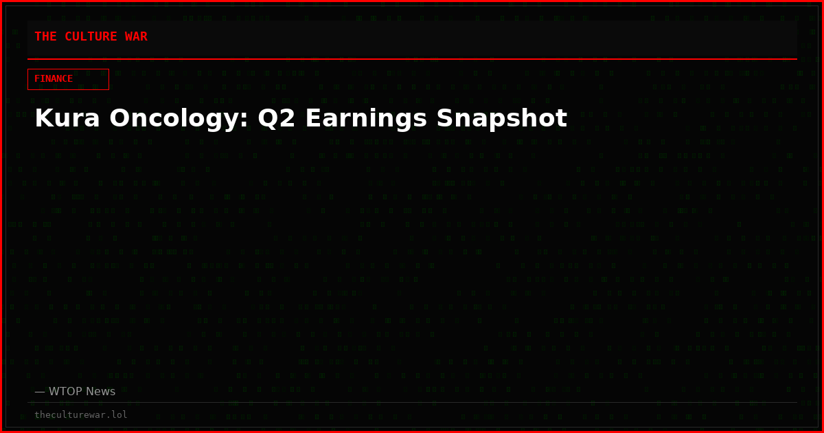 Kura Oncology: Q2 Earnings Snapshot