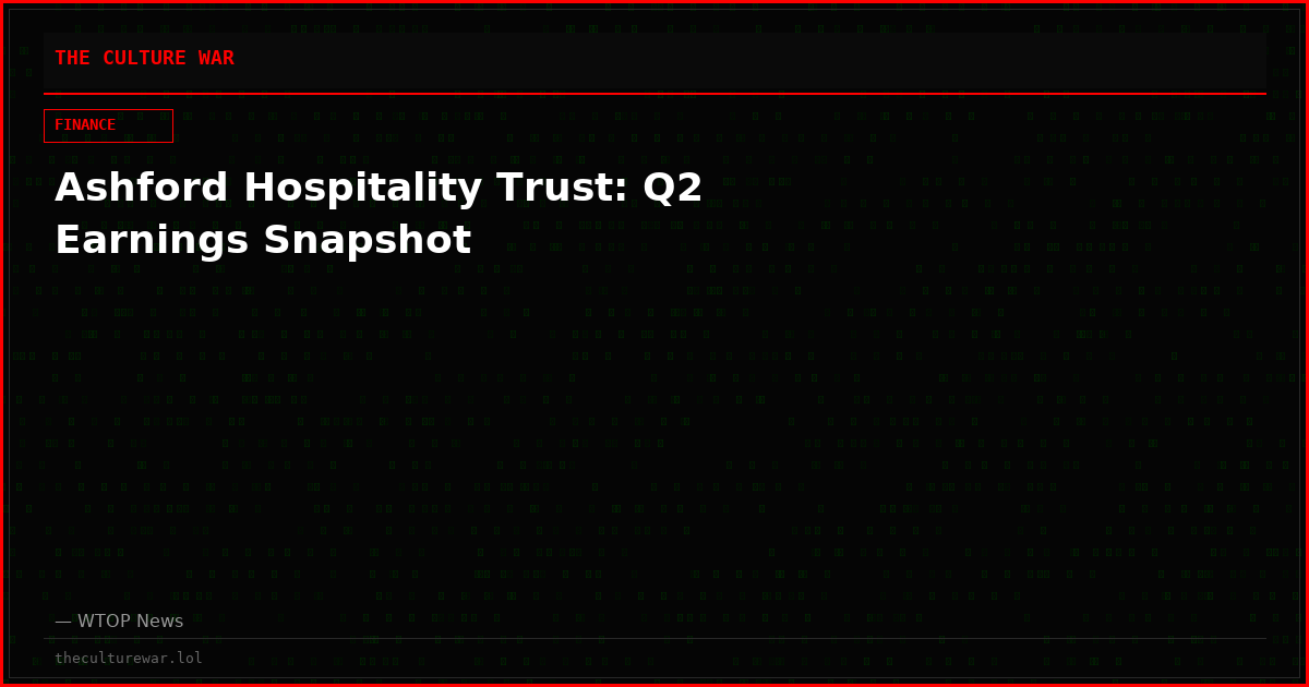 Ashford Hospitality Trust: Q2 Earnings Snapshot