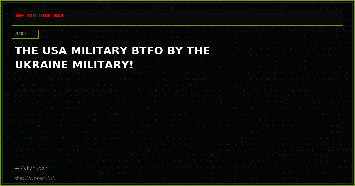 THE USA MILITARY BTFO BY THE UKRAINE MILITARY!