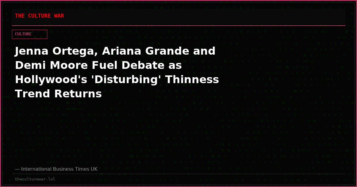 Jenna Ortega, Ariana Grande and Demi Moore Fuel Debate as Hollywood's 'Disturbing' Thinness Trend Returns
