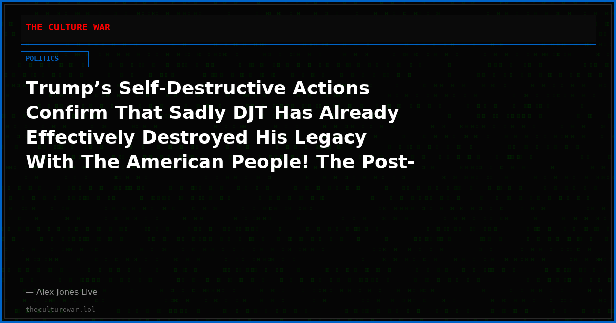 Trump’s Self-Destructive Actions Confirm That Sadly DJT Has Already Effectively Destroyed His Legacy With The American People! The Post-MAGA Era Is HERE — FULL INTERVIEW WITH BRANDON STRAKA!
