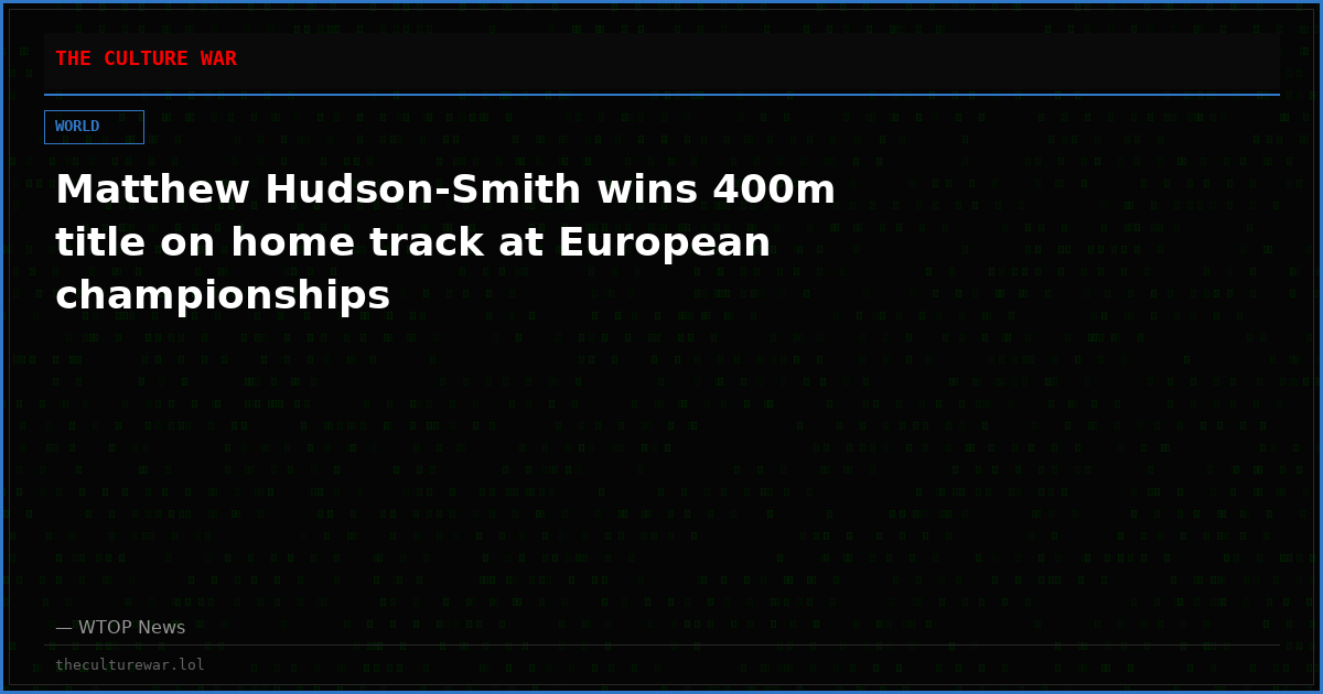 Matthew Hudson-Smith wins 400m title on home track at European championships
