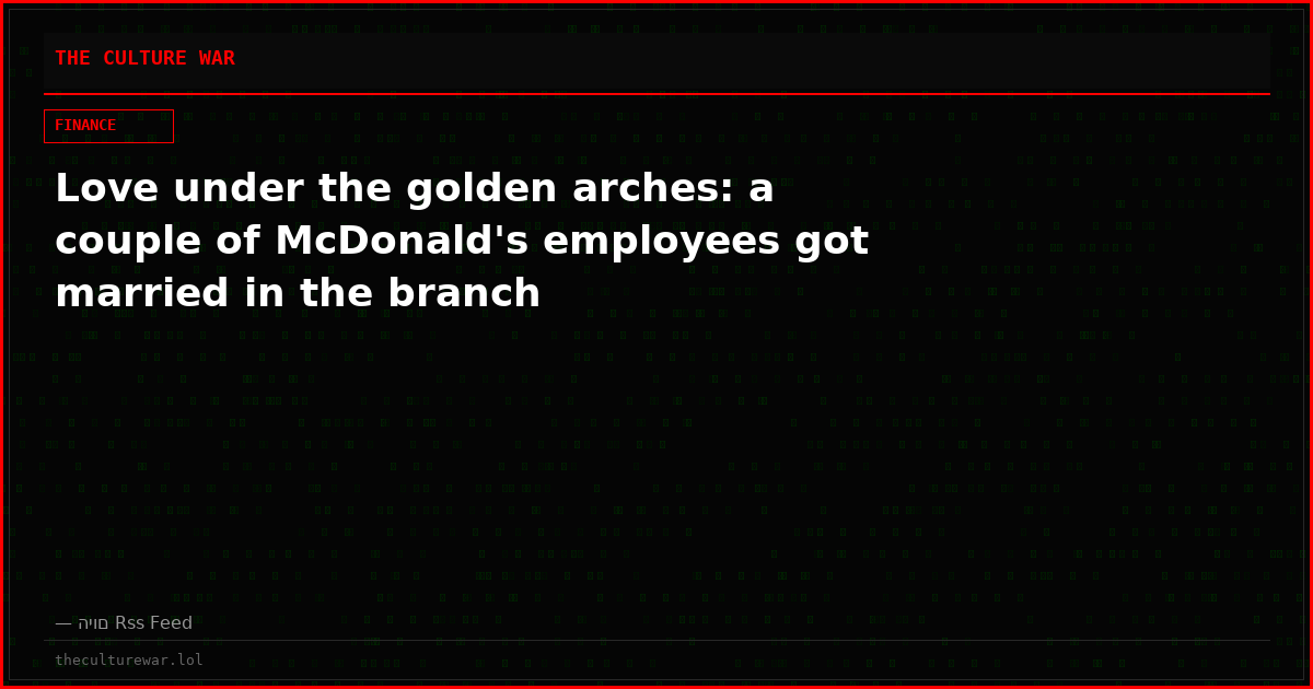 Love under the golden arches: a couple of McDonald's employees got married in the branch