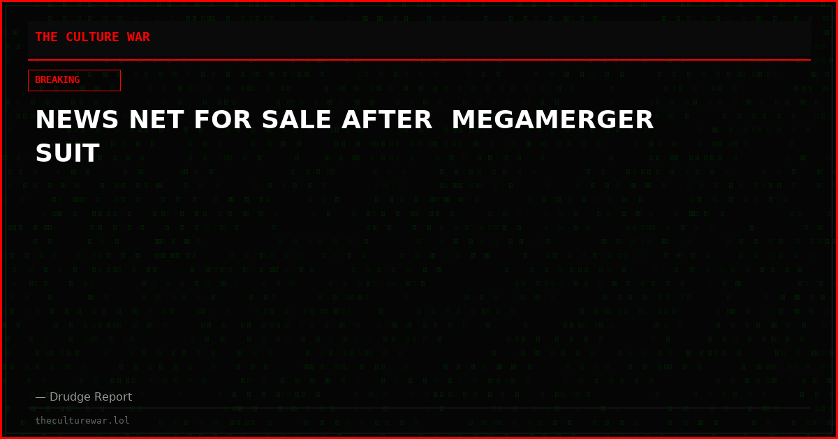 NEWS NET FOR SALE AFTER  MEGAMERGER SUIT