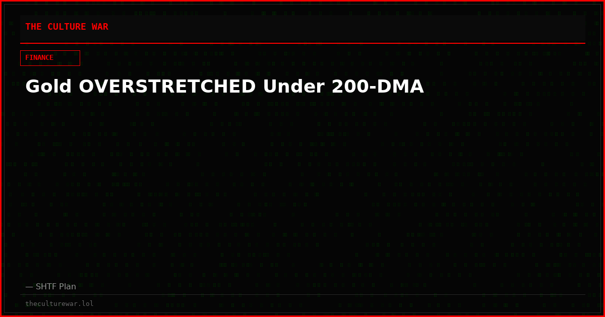 Gold OVERSTRETCHED Under 200-DMA