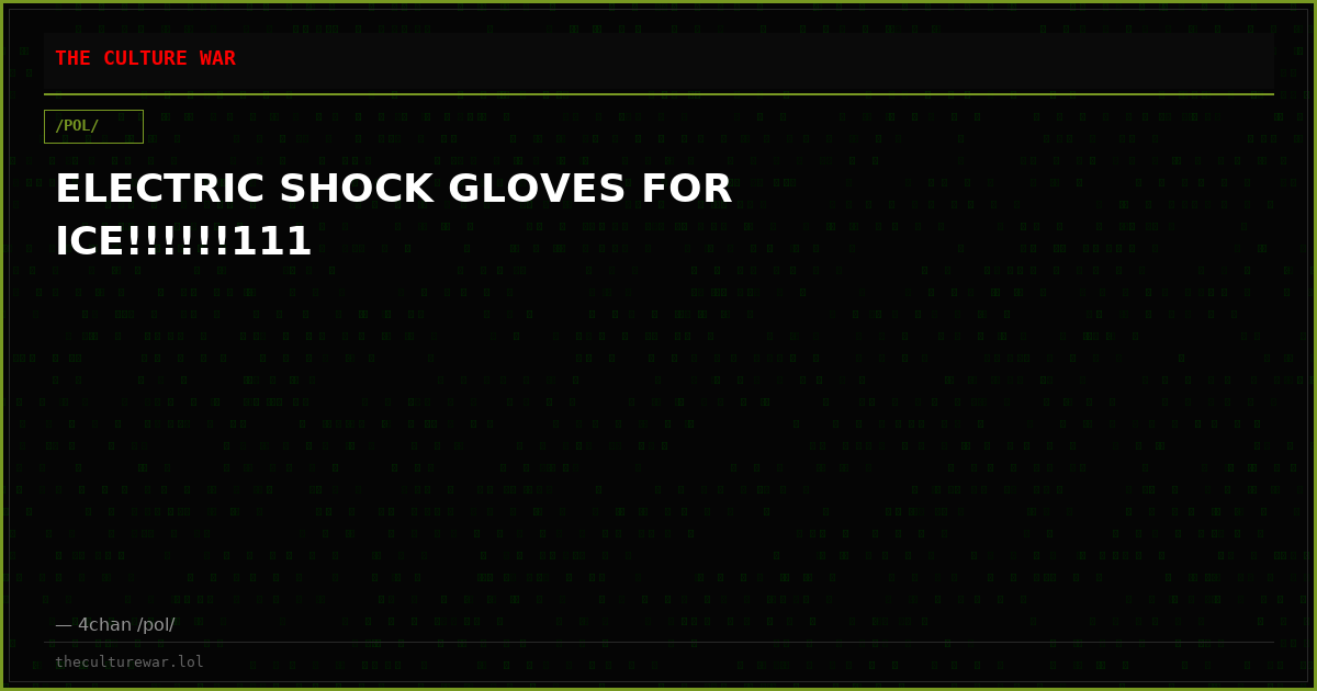ELECTRIC SHOCK GLOVES FOR ICE!!!!!!111