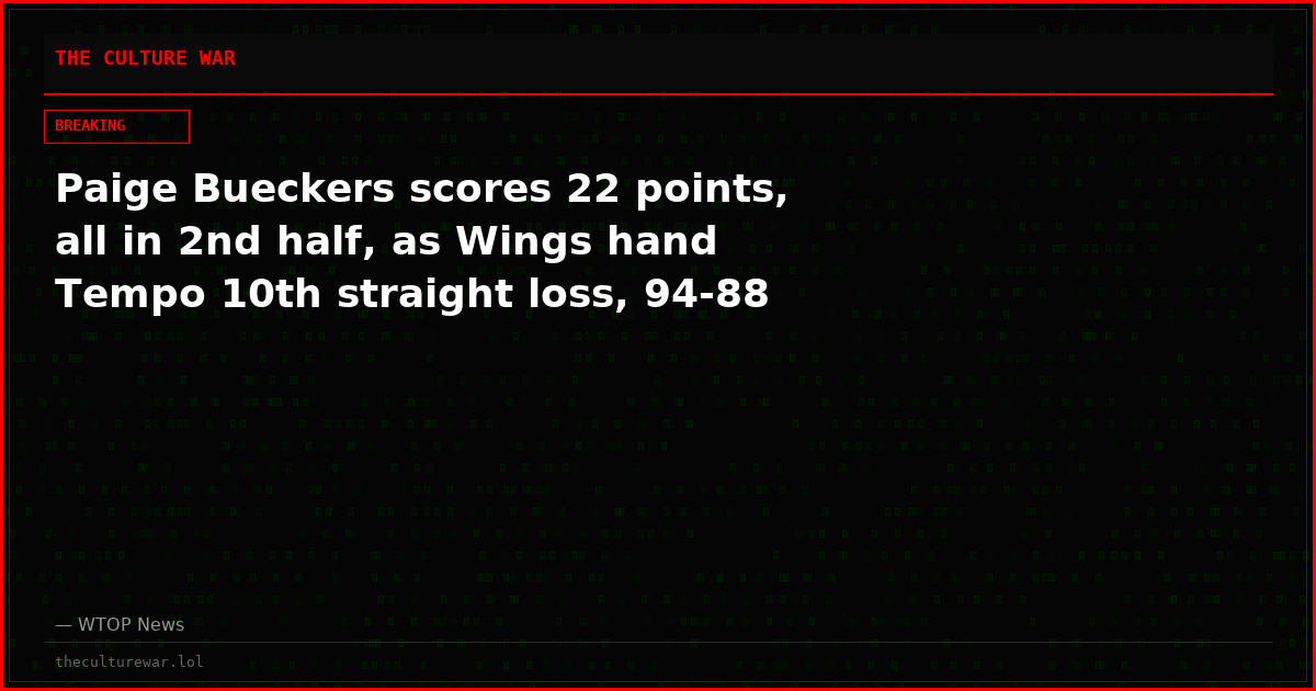 Paige Bueckers scores 22 points, all in 2nd half, as Wings hand Tempo 10th straight loss, 94-88