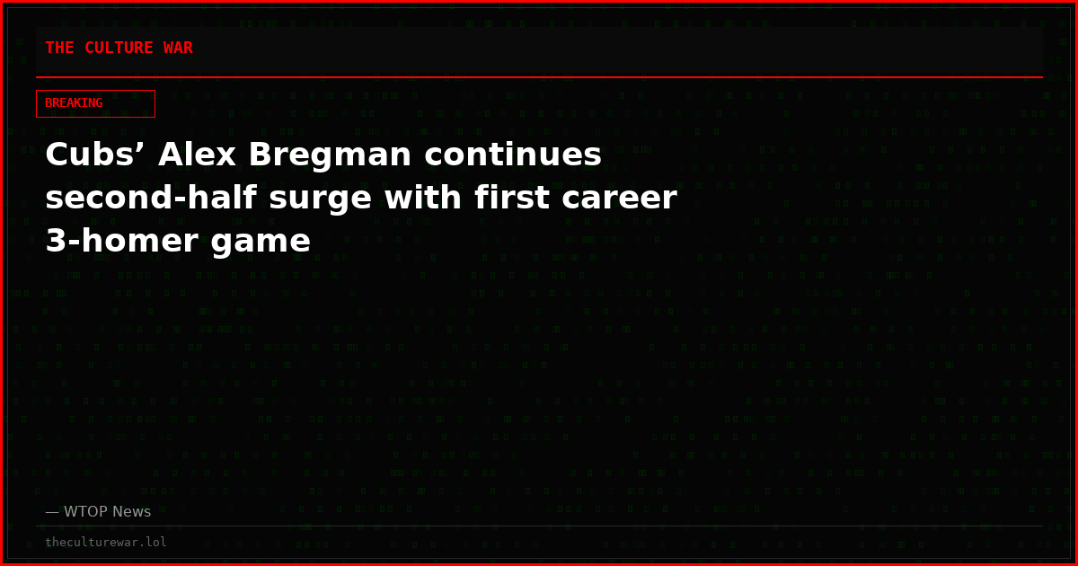 Cubs’ Alex Bregman continues second-half surge with first career 3-homer game