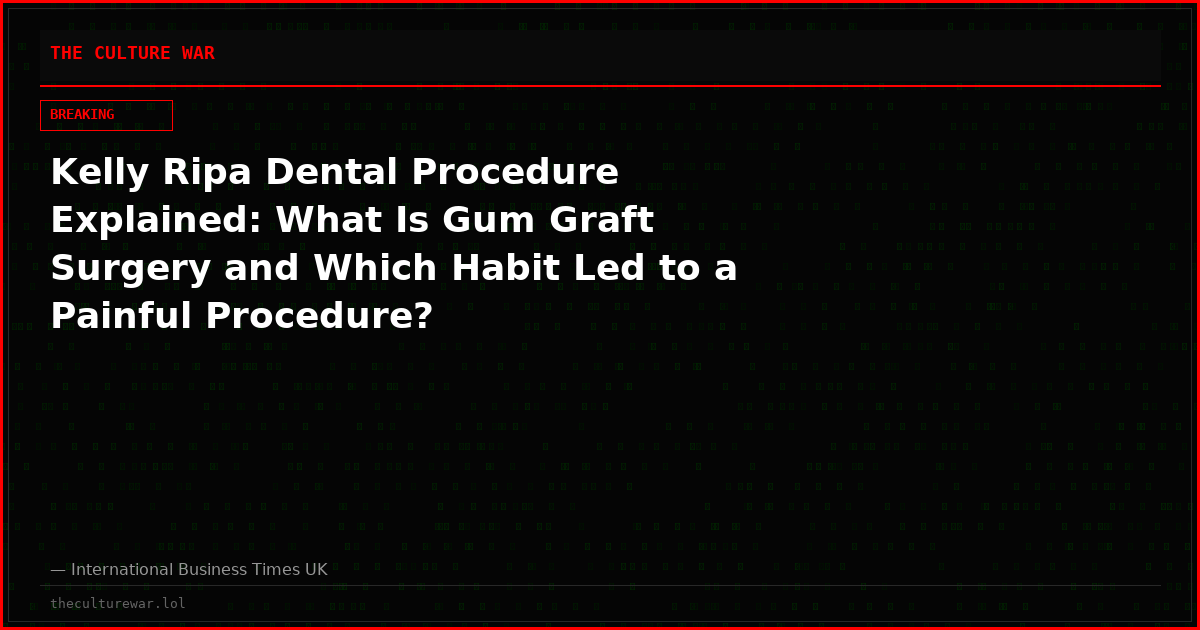 Kelly Ripa Dental Procedure Explained: What Is Gum Graft Surgery and Which Habit Led to a Painful Procedure?