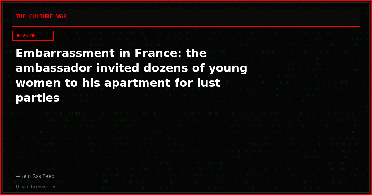 Embarrassment in France: the ambassador invited dozens of young women to his apartment for lust parties