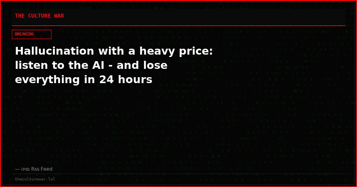 Hallucination with a heavy price: listen to the AI ​​- and lose everything in 24 hours