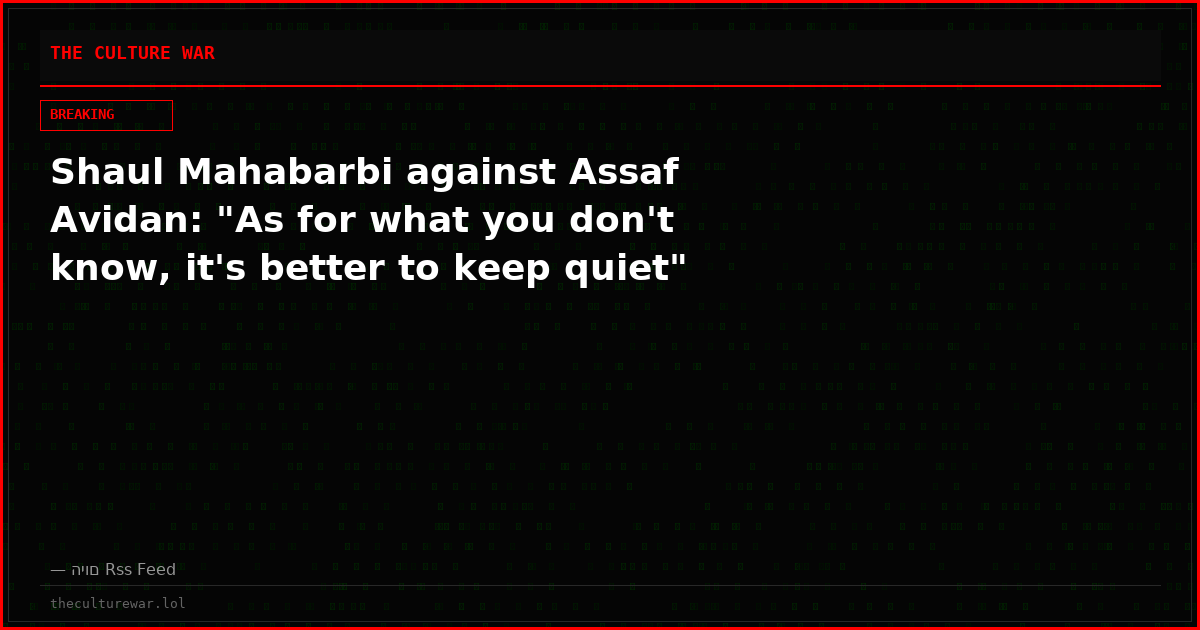 Shaul Mahabarbi against Assaf Avidan: "As for what you don't know, it's better to keep quiet"