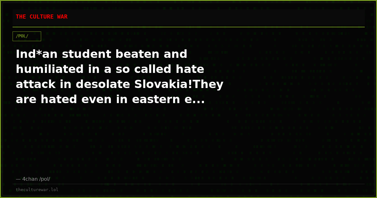 Ind*an student beaten and humiliated in a so called hate attack in desolate Slovakia!They are hated even in eastern e...