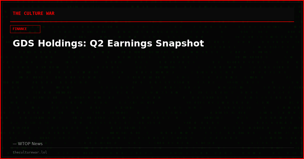 GDS Holdings: Q2 Earnings Snapshot